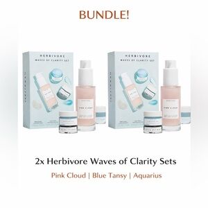 NIB Herbivore Waves of Clarity Skincare Set Bundle of 2 Acne Treatment